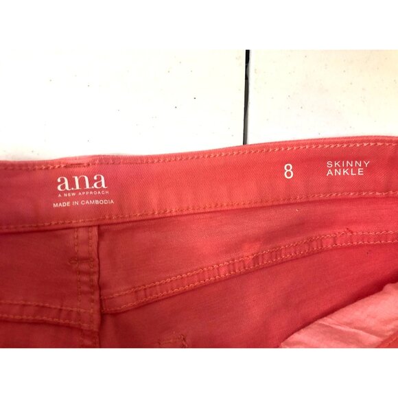 A.N.A.-WOMENS CORAL MI-RISE SKINNY ANKLE JEANS SIZE 8 - Picture 3 of 6